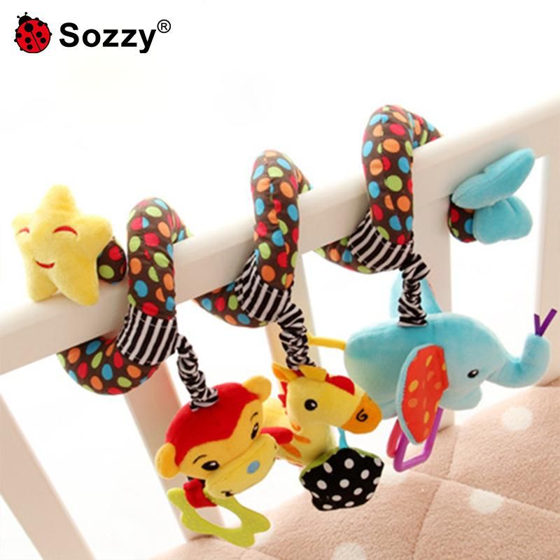 Sozzy cross-border source factory crib ornaments to appease early education baby bed around the stroller pendant toys star animal bed around
