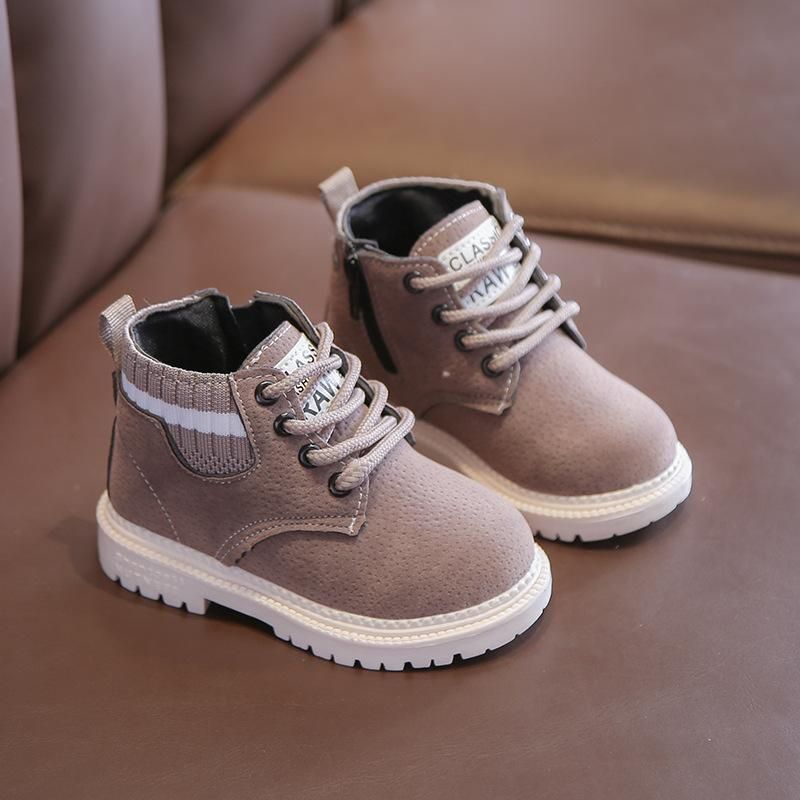 Children'S Boots Martin Boots Non-Slip Martin Boots Grey