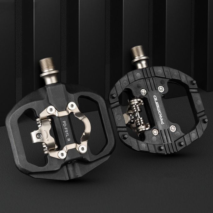 Bicycle Mountain Bike Pedals With Shimano SPD Cleats Nylon MTB For