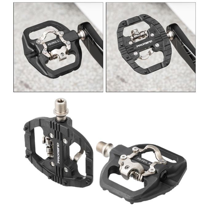Bicycle Mountain Bike Pedals With Shimano SPD Cleats Nylon MTB For