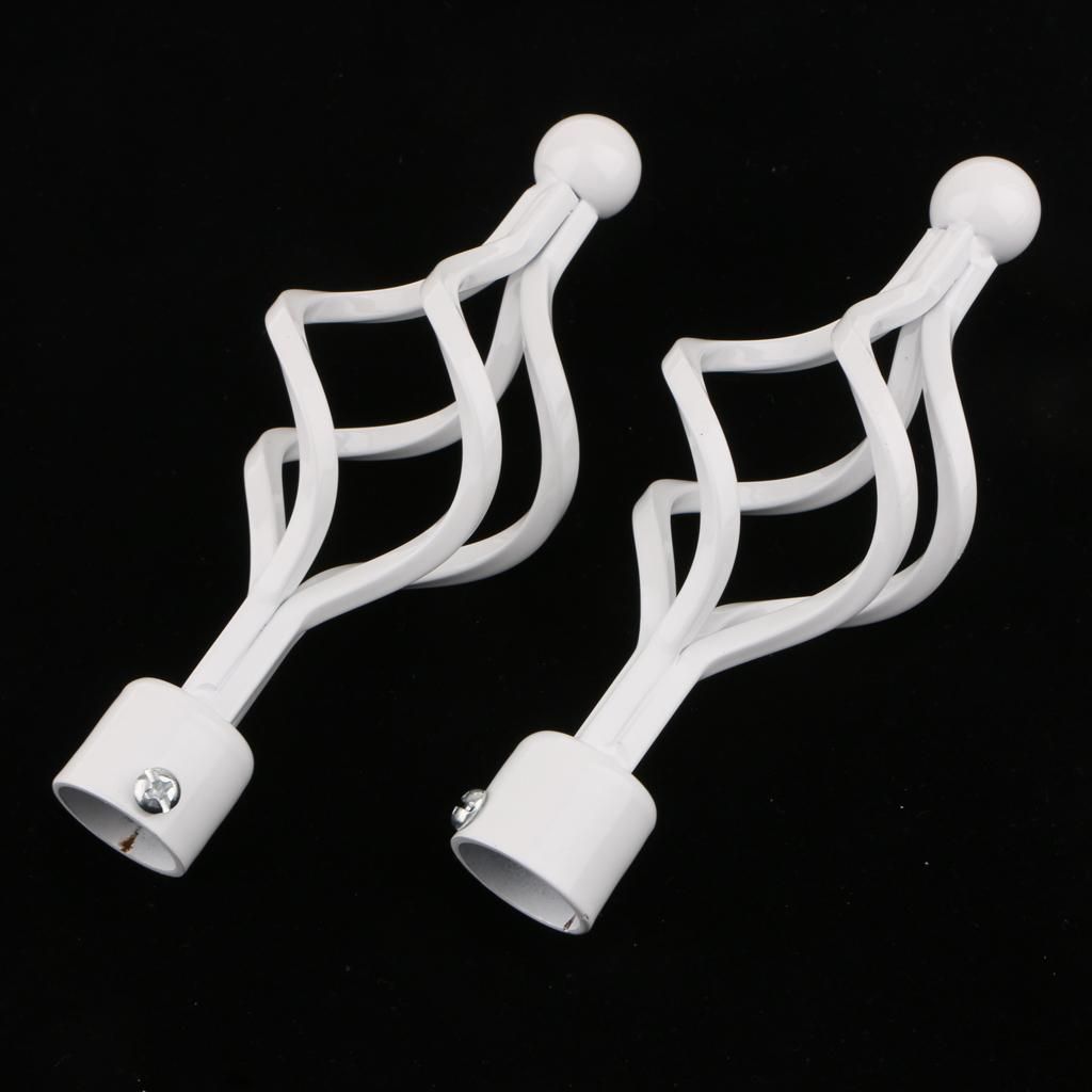 PACK 2 Curtain Recess Brackets Ornament For Type 2 - White
