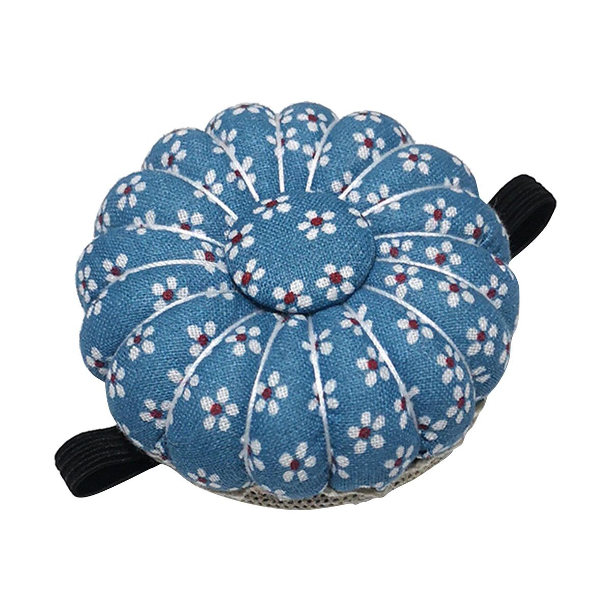 2-in-1 Wrist Pin Cushion Pumpkin Sewing Magnetic Needles Holder Blue