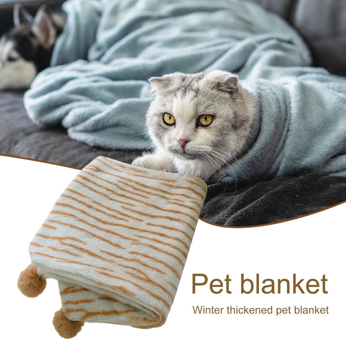 Pet Bed Blanket Pet Sleeping Bed Mat Cushion Coffee