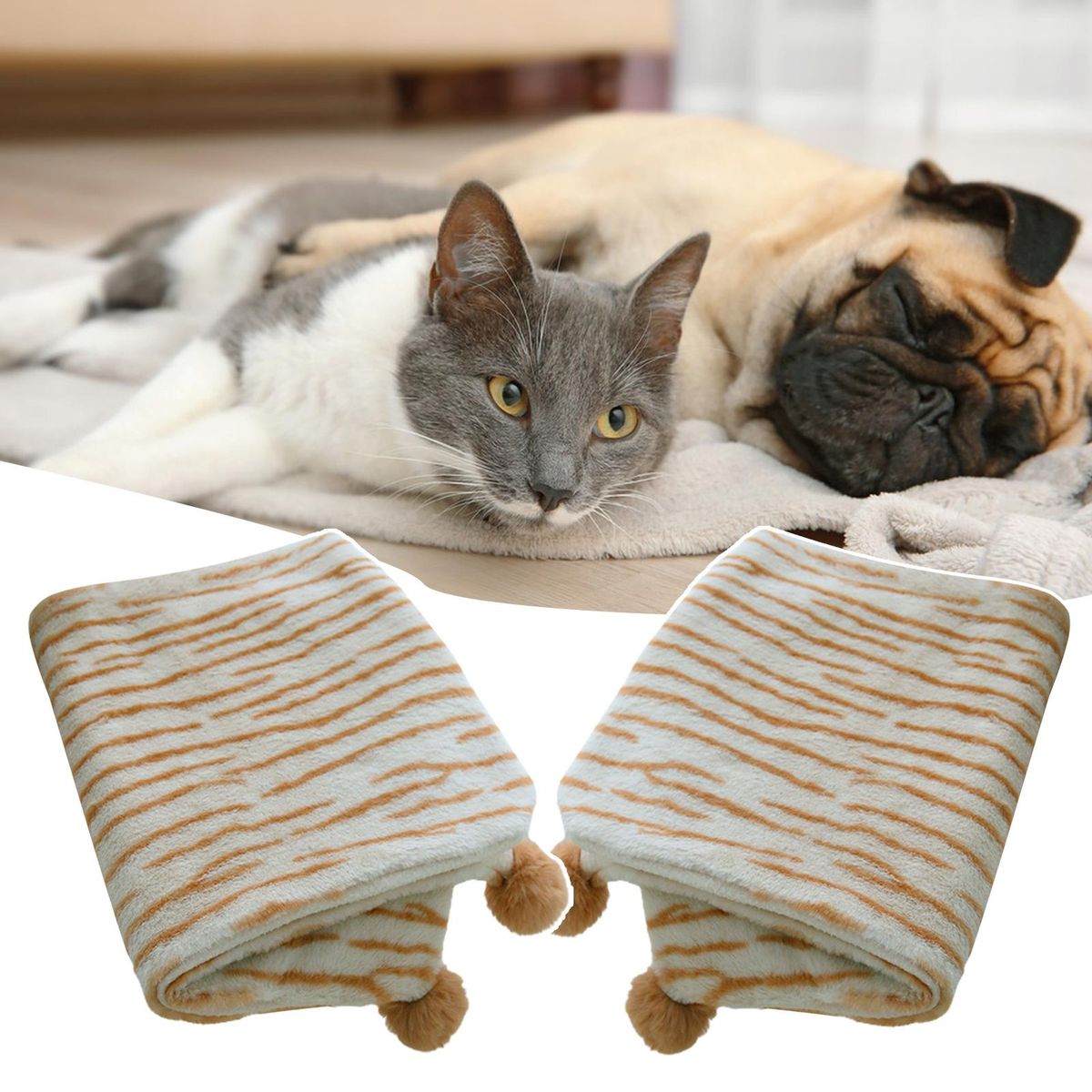 Pet Bed Blanket Pet Sleeping Bed Mat Cushion Coffee
