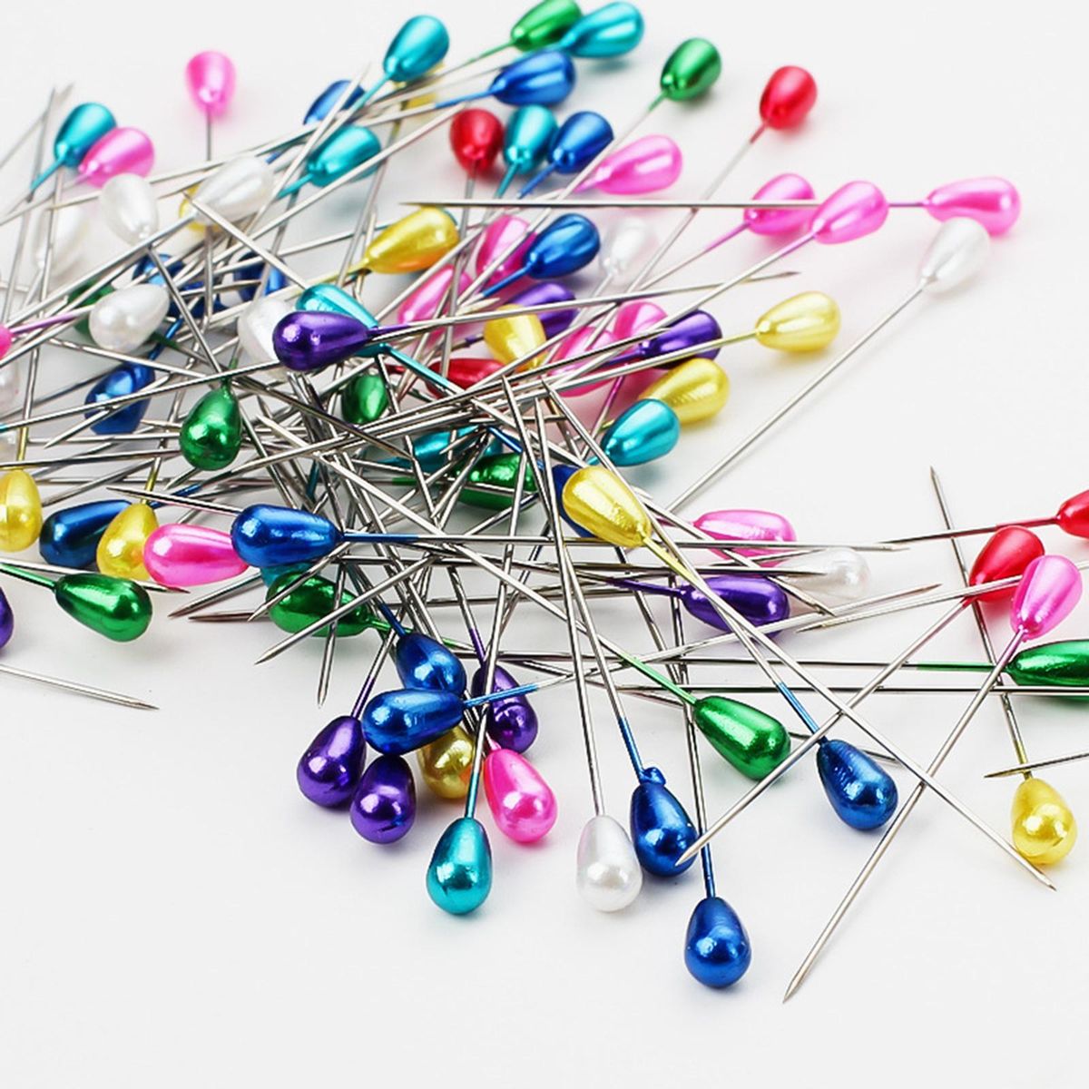 1500x Pearl Straight Pins Sewing Pins Pearlized Head Color