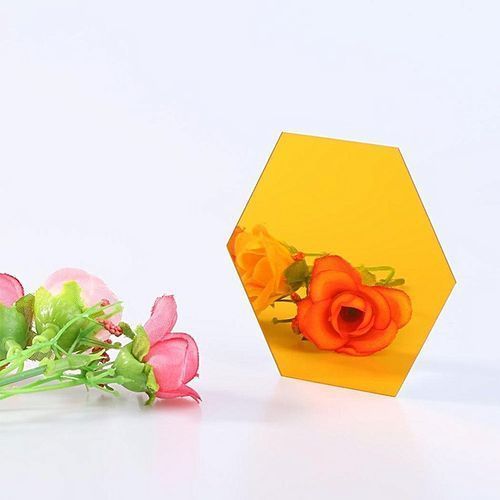 Mirror 12 Piece Hexagon Acrylic Mirror Wall Stickers Wall Decor Home Decoration-Gold