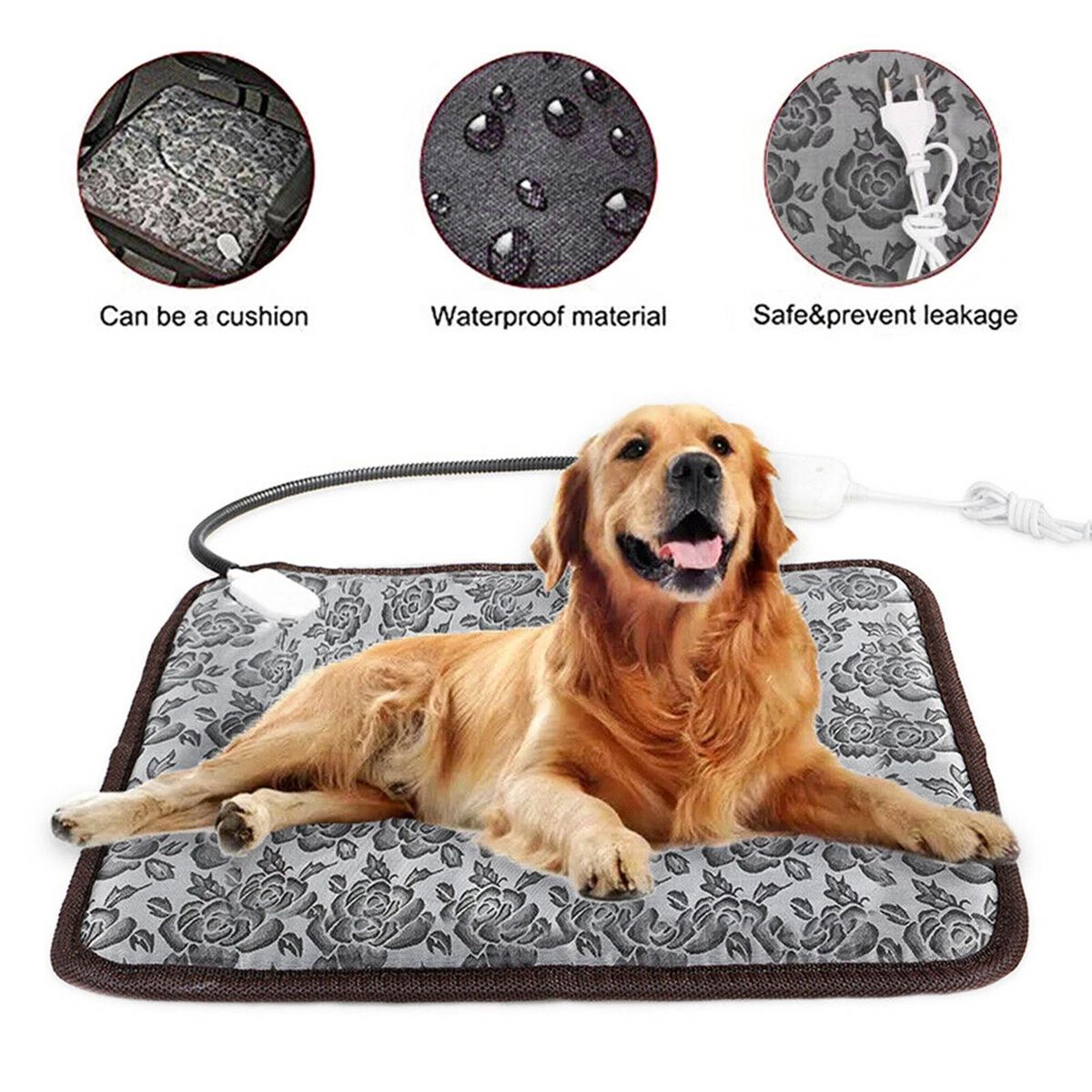Pet Electric Blanket Dog Electric Heating Pad Thicker Heater EU Plug