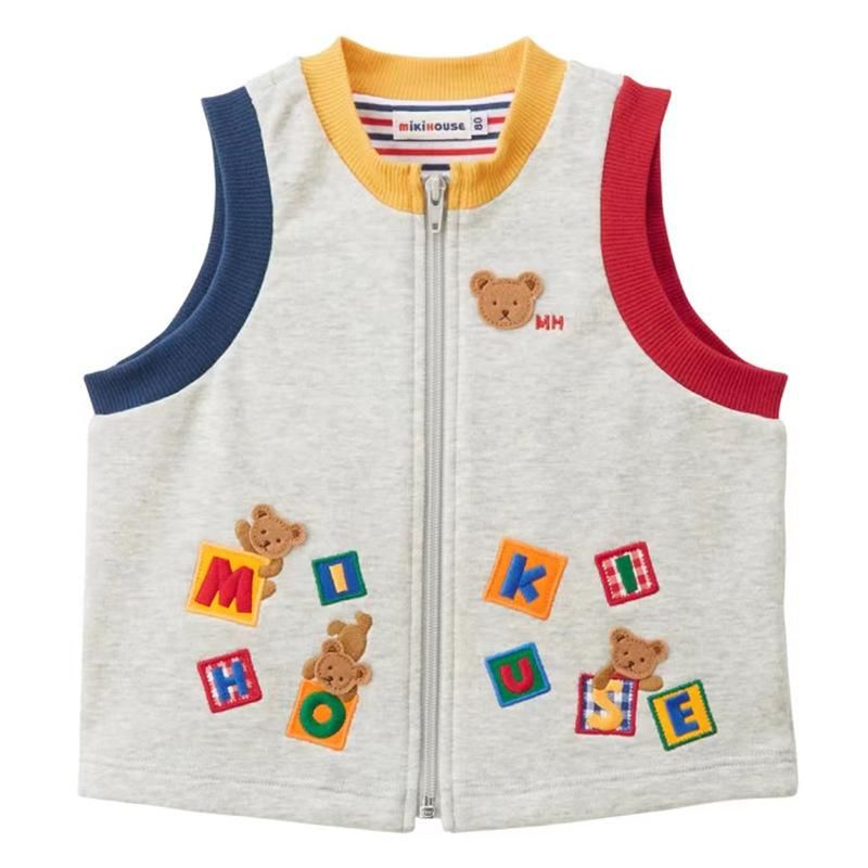 Hot-Selling New Arrival Boys And Girls Autumn And Winter Mk Embroidered Cotton Vest Three-