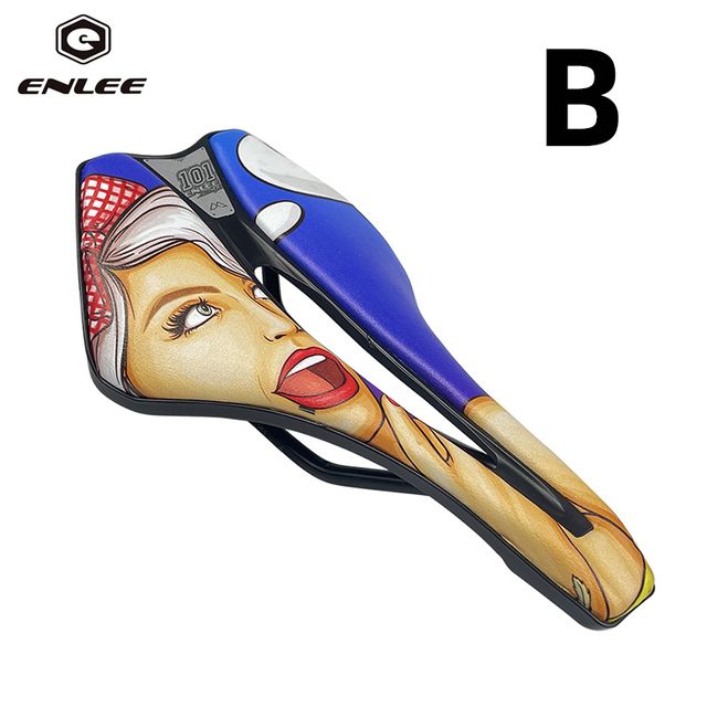 ENLEE Ultralight Breathable Bicycle Seat Vtt Racing Seat Wave Road Seat Mountain Bike Seat Bicycle Spare Parts