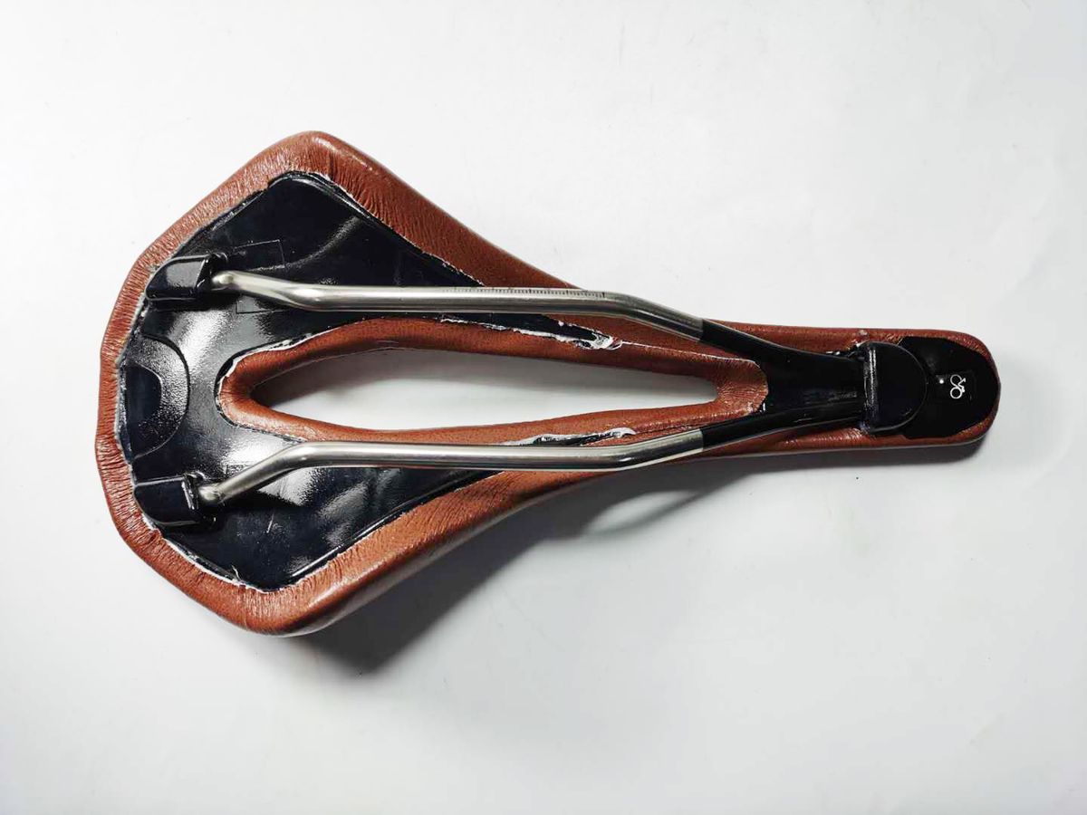 Yoursbike SENCE Brown Imitation Leather Hollow Breath Light Weight Racing Bike Saddle