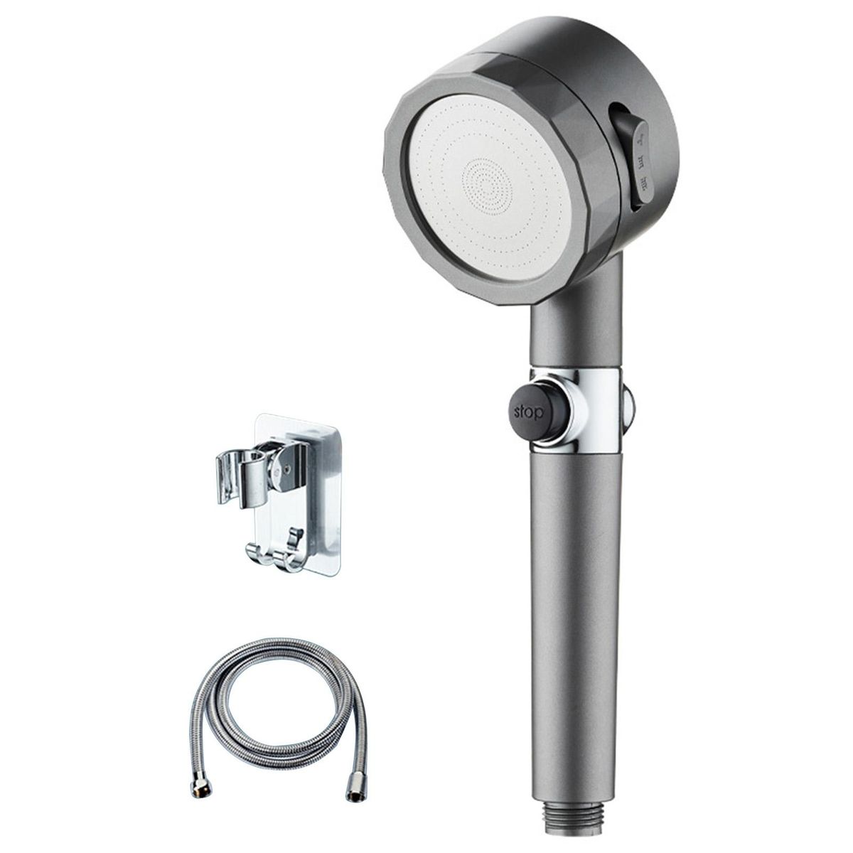 1 Set Bidet Head Bathroom Booster Hand Shower Black