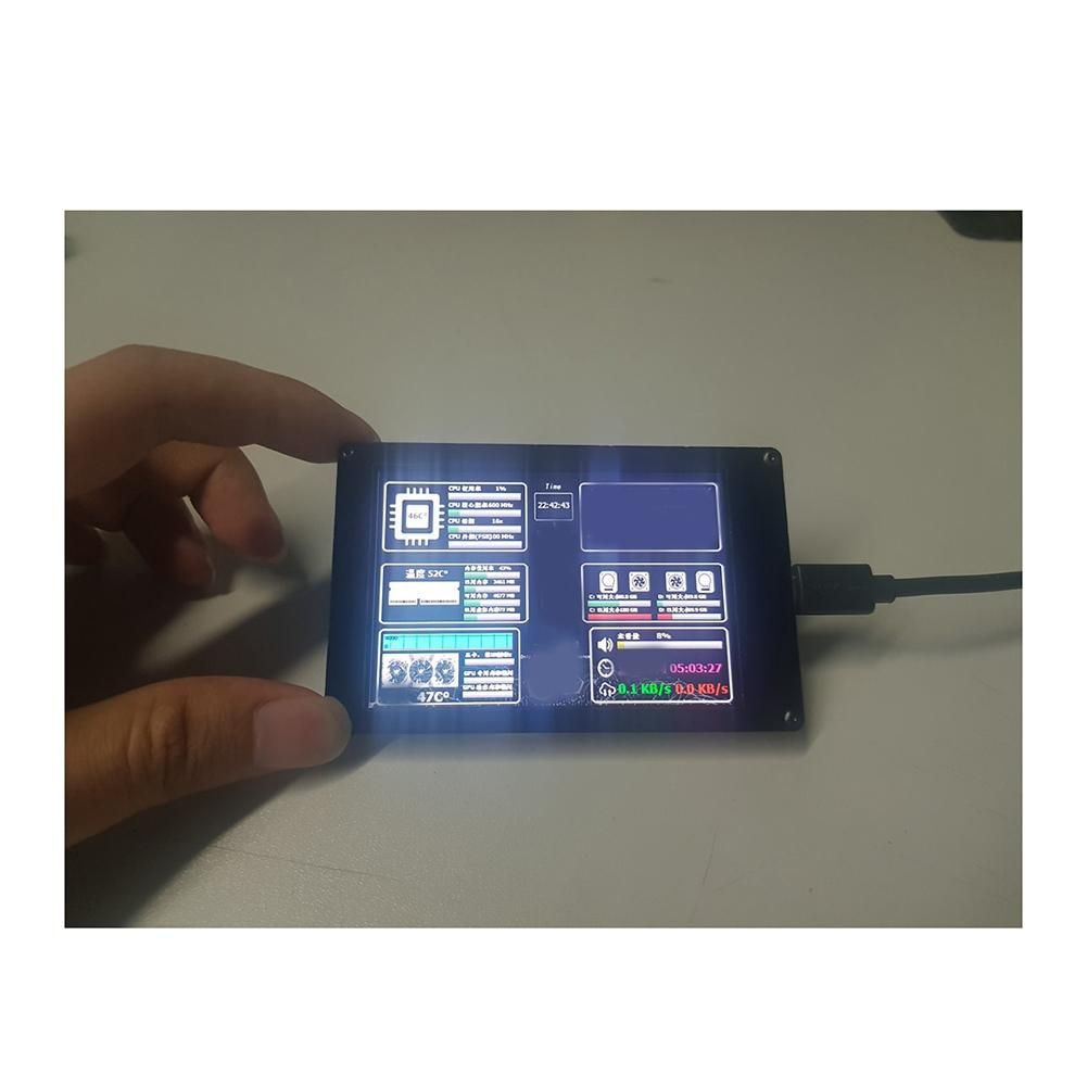 35 Inch AIDA64 Chassis DisplayElbow Data Cable Type-CBracket Kit IPS LCD 320X480 USB Computer Secondary Screen