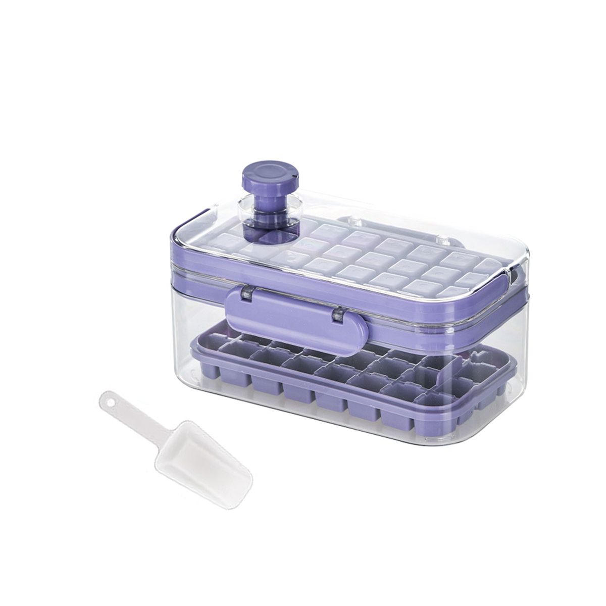 Ice Tray Pressed Ice Storage Box Freezer Square Ice-Cube