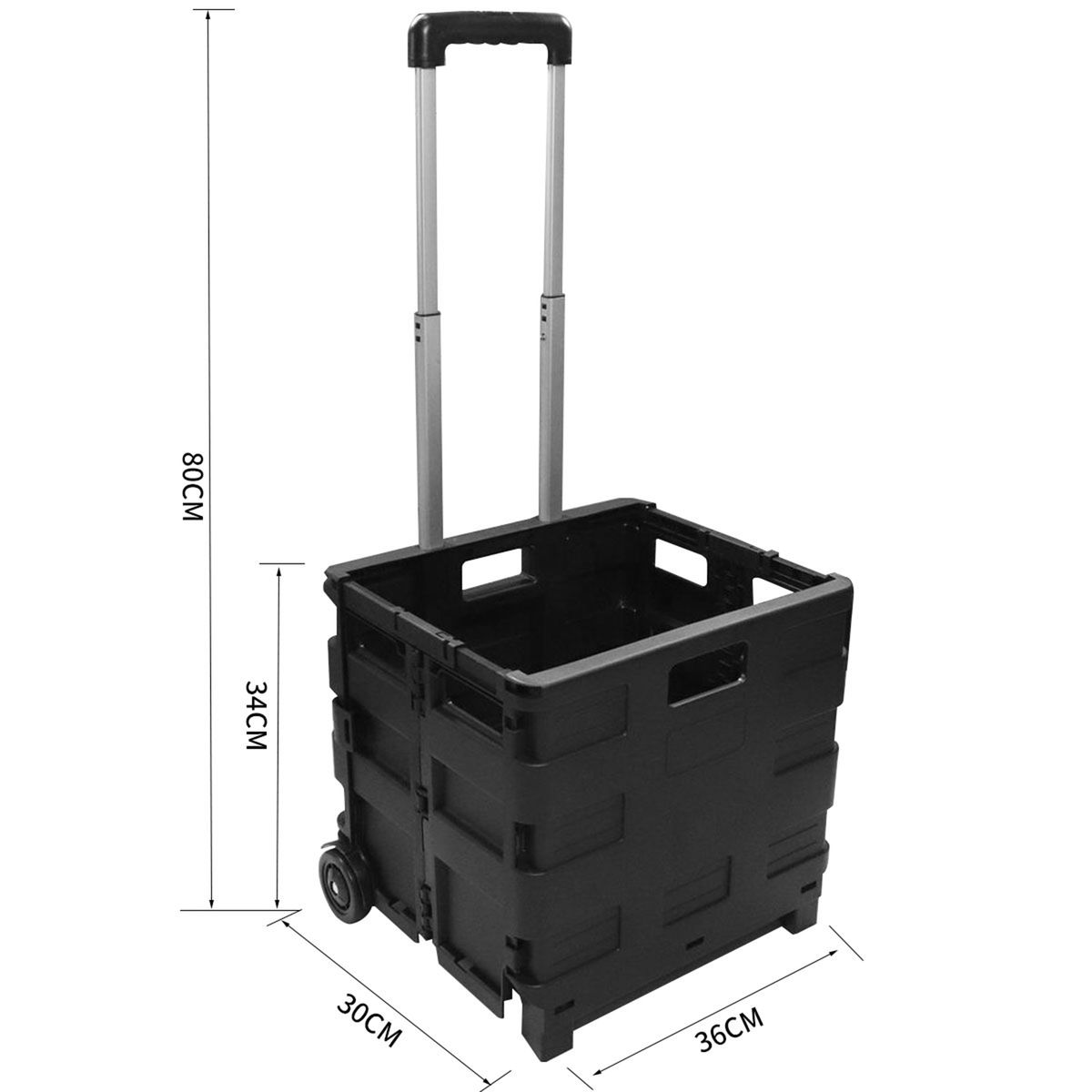 Foldable Shopping Cart With Handle 30L Large Capacity