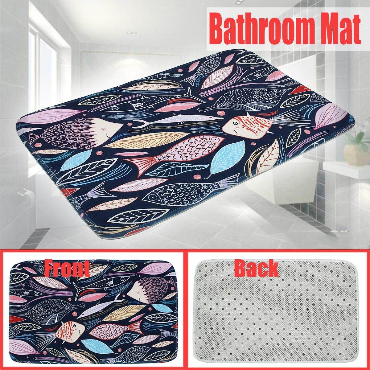45*75cm Leaves Bathroom Mat Non-Slip Rug