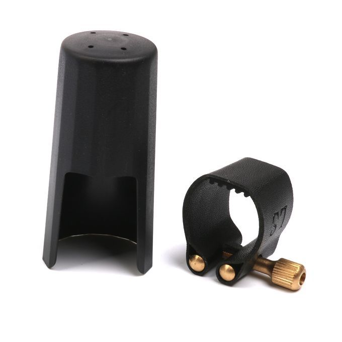 Leather Ligature Fastener And Plastic Cap For Clarinet Bakelite