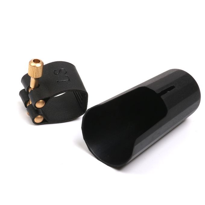 Leather Ligature Fastener And Plastic Cap For Clarinet Bakelite