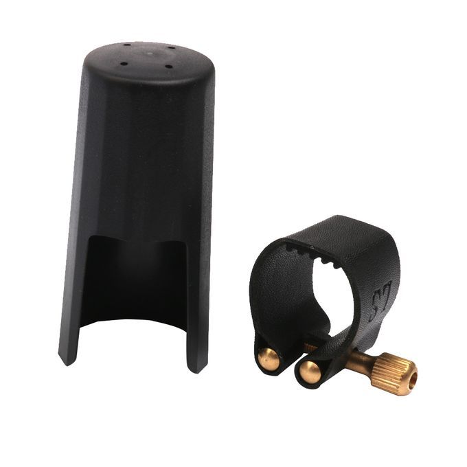 Leather Ligature Fastener And Plastic Cap For Clarinet Bakelite