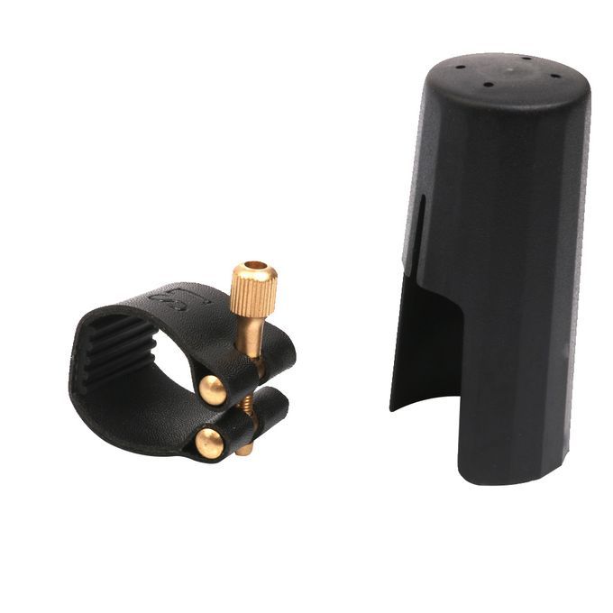 Leather Ligature Fastener And Plastic Cap For Clarinet Bakelite