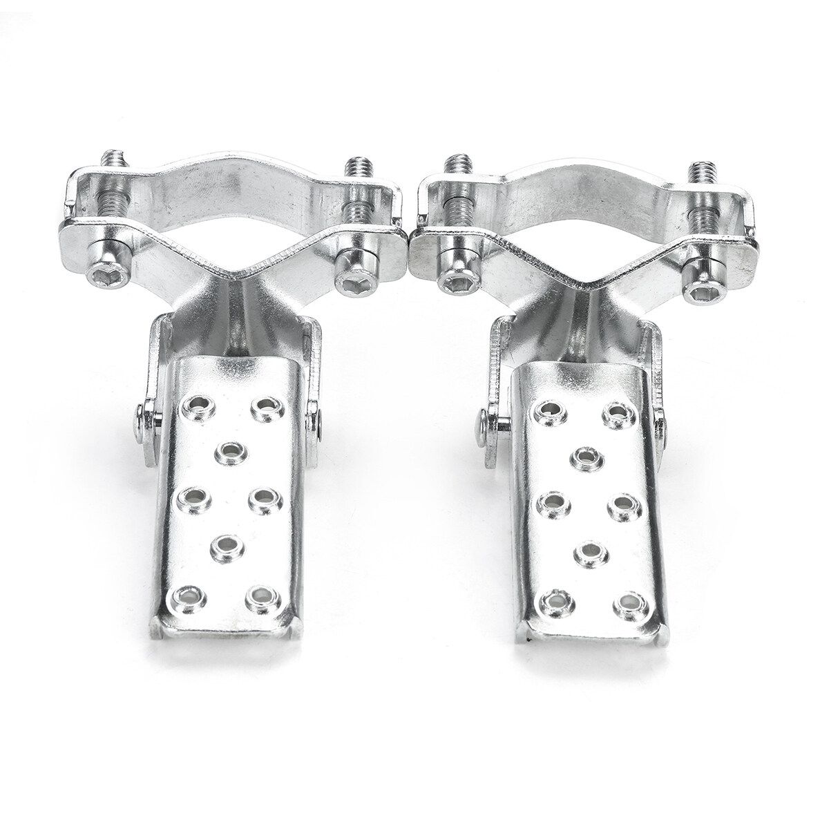 1Pair Black Steel Motorcycle Bike Parts Frame Foot Pegs Pedals Folding Custom 25mm-30mm