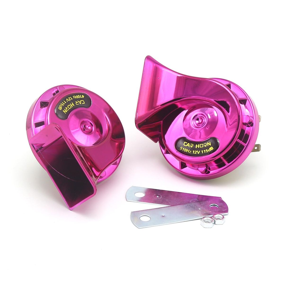 12V 2Pcs Loud Air Electric Snail Horn Dual Tone Snail Horn for Motorcycles Cars Small Yact