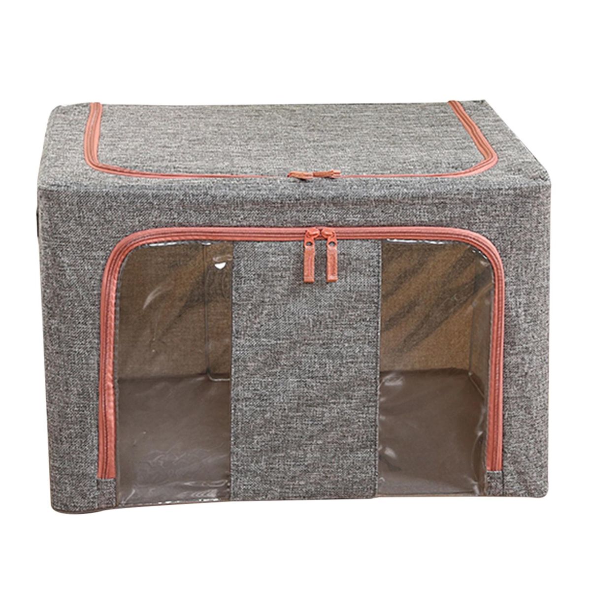 22L Rectangle Foldable Storage Bin With Lid For Home Closet Color 1