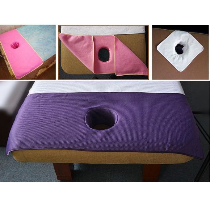 2-pack Soft Fabric SPA Half  Table Sheet Beauty Bed Face Hole