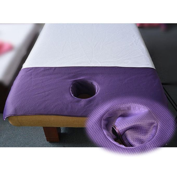 2-pack Soft Fabric SPA Half  Table Sheet Beauty Bed Face Hole