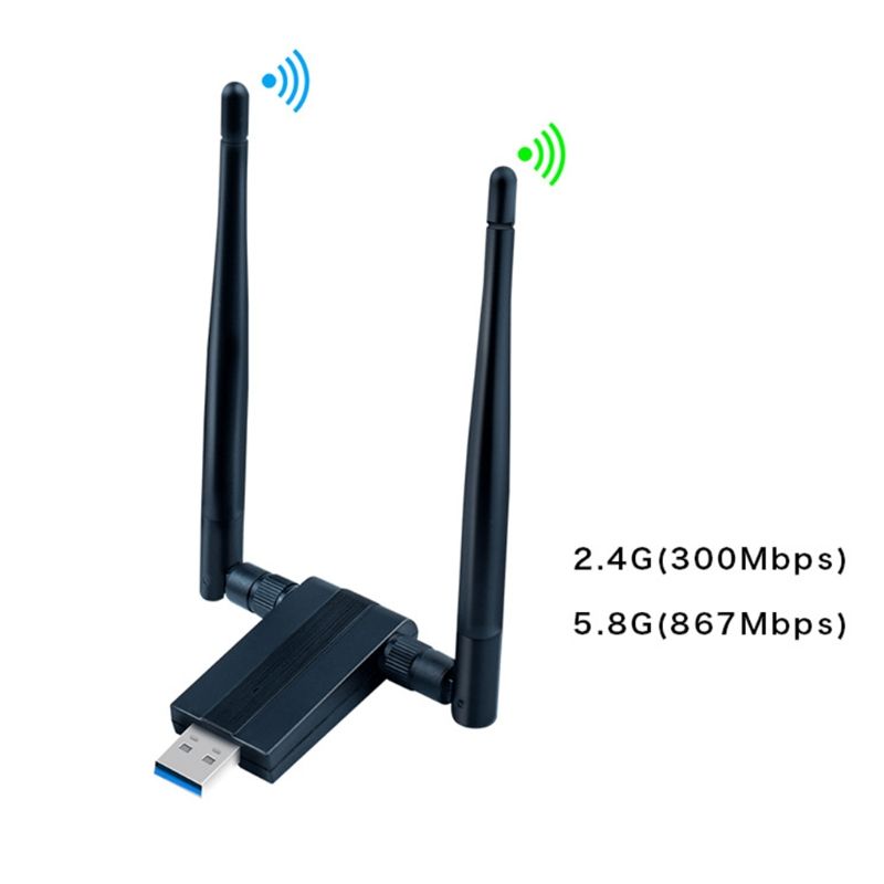 Wireless USB WiFi Adapter AC 1200Mbps Dual-band Antenna
