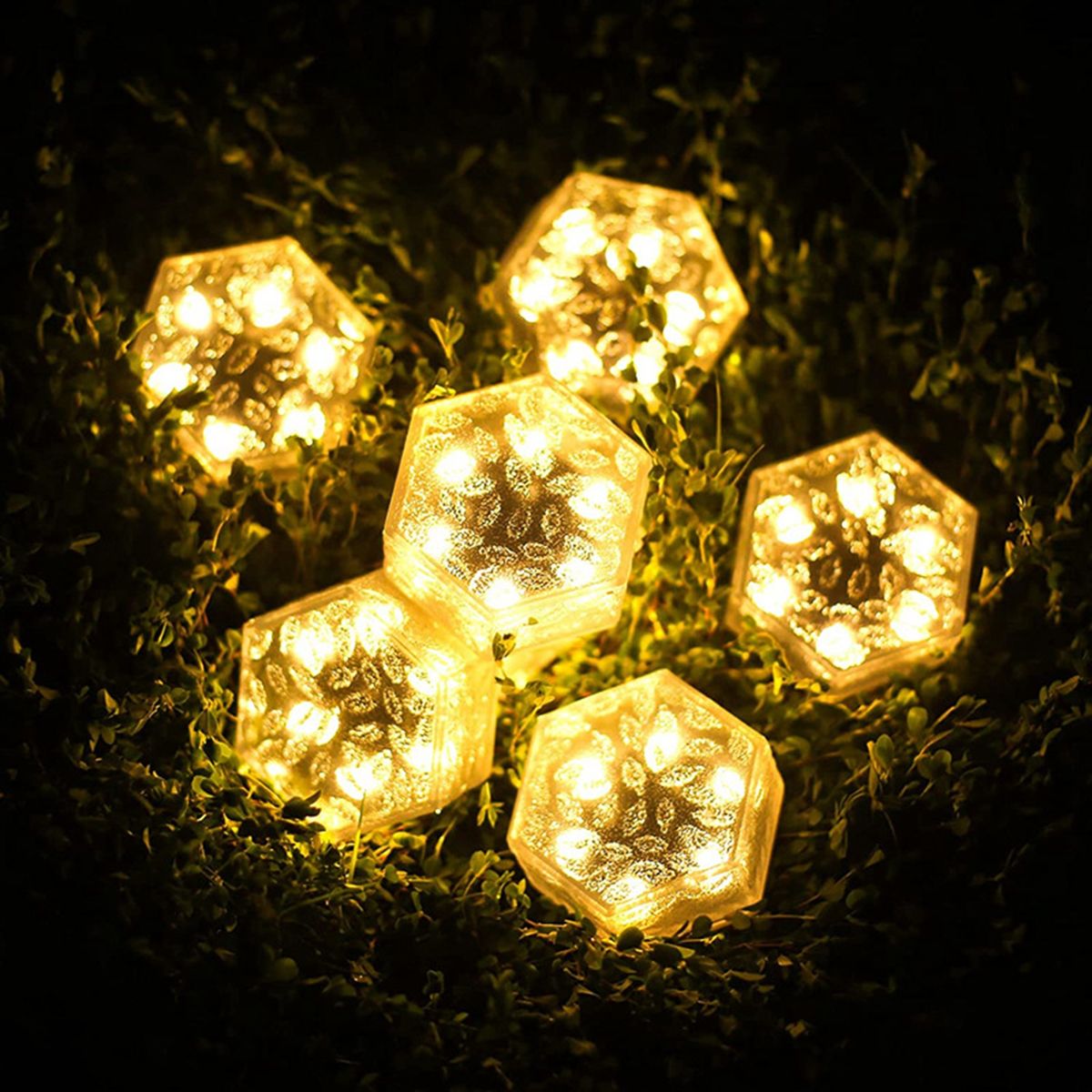 Solar Brick Lamp Landscape Solar Brick Lawn Lamp Warm Light