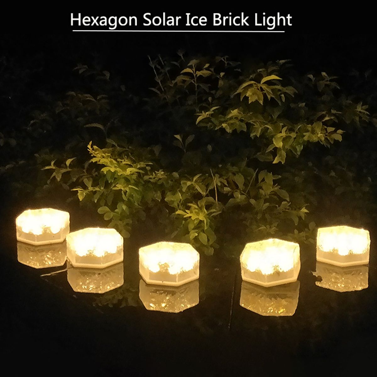 Solar Brick Lamp Landscape Solar Brick Lawn Lamp Warm Light