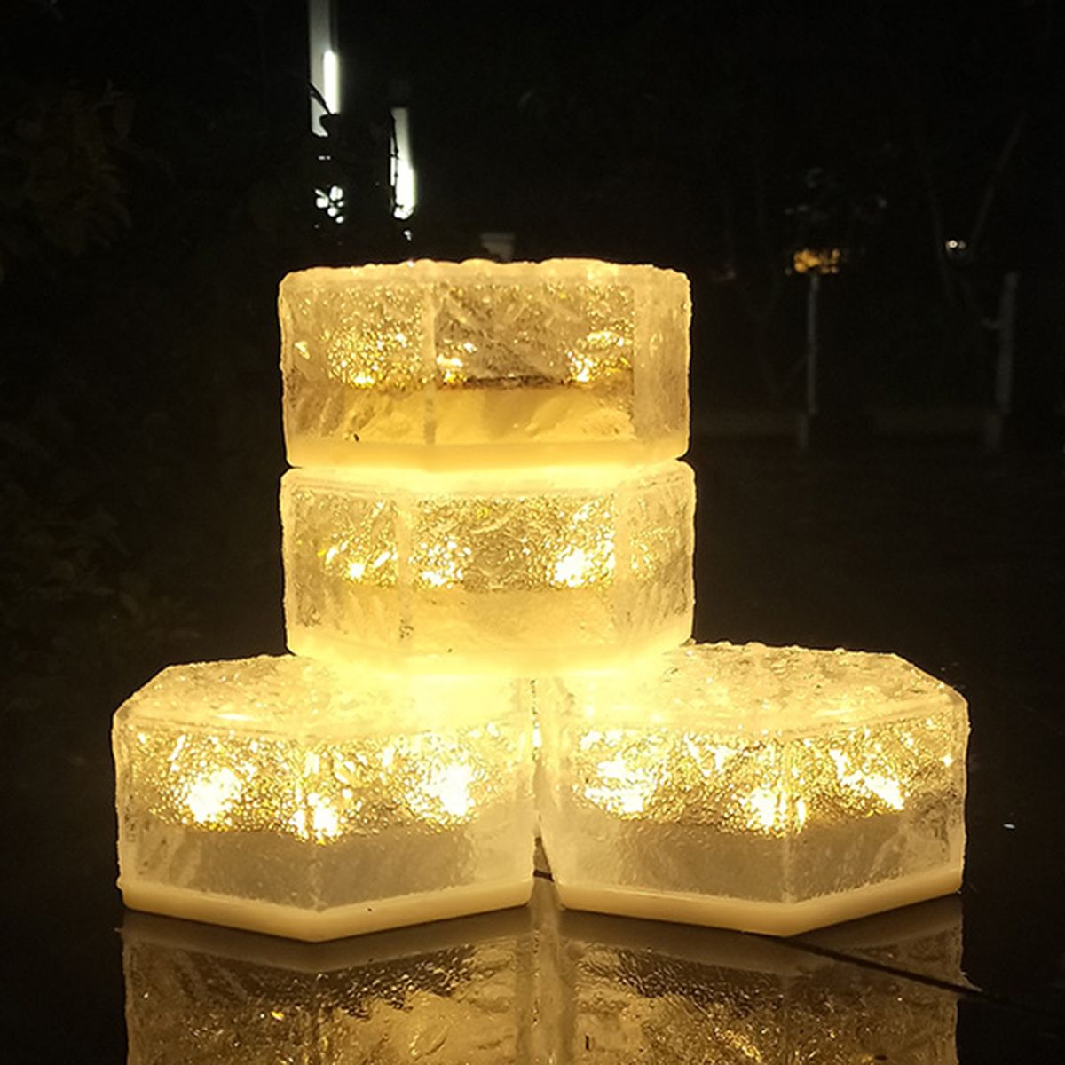 Solar Brick Lamp Landscape Solar Brick Lawn Lamp Warm Light