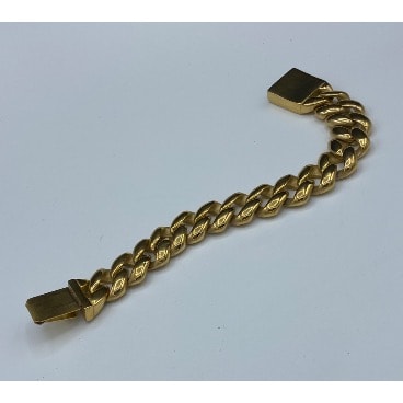 Steel Cuban Men’s Bracelet Link - Gold