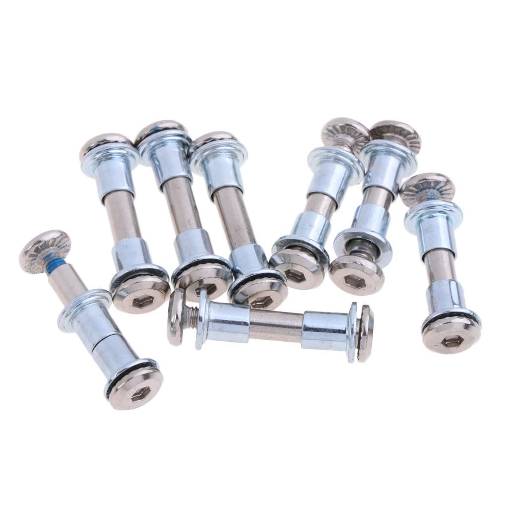8pcs Inline Skate Screw And Spacers Axle Bolts Skate Wheel