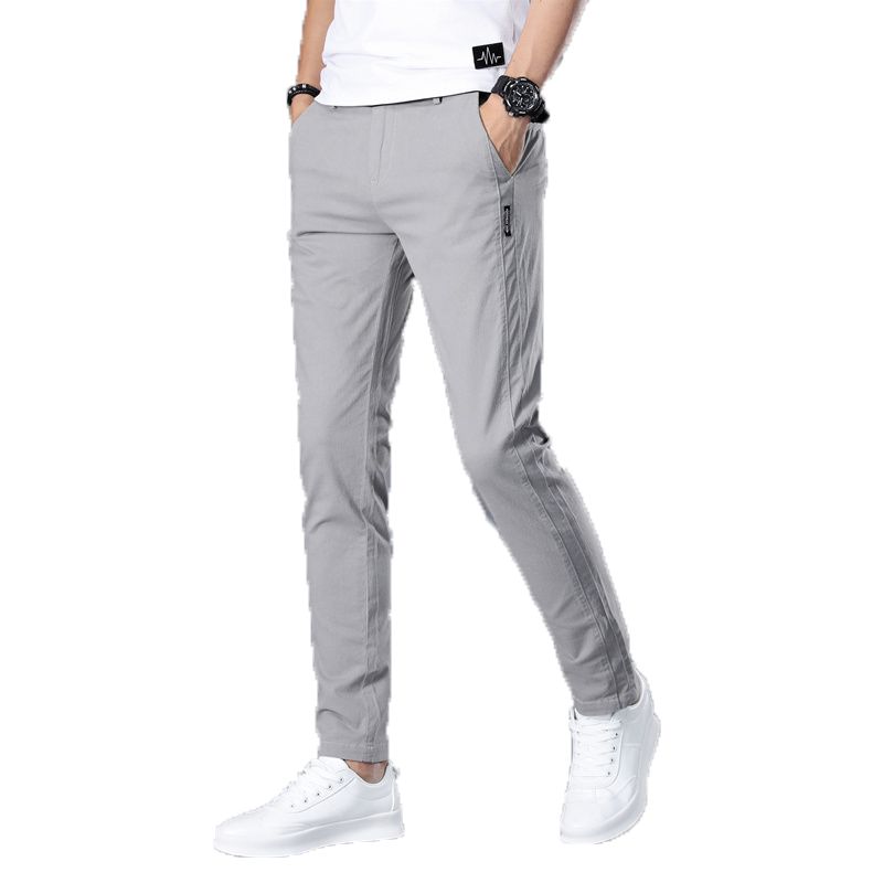 Classic Business Pants for Mens Full Length Straight Informal Pants 100 Cotton