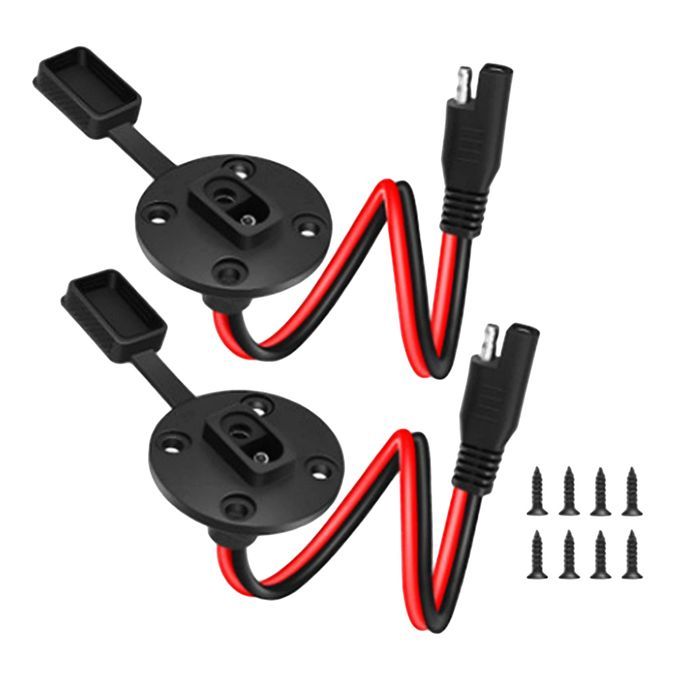 4pcs Solar Weatherproof SAE Socket Sidewall PortSAE Quick Connect