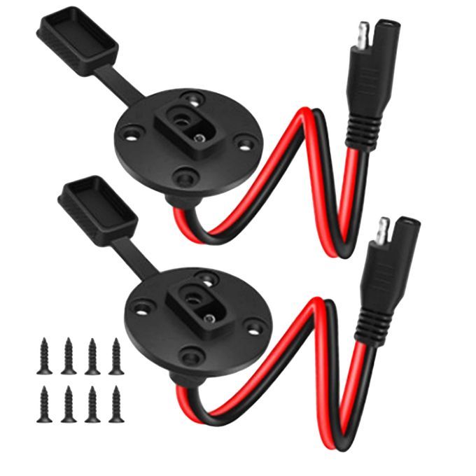 4pcs Solar Weatherproof SAE Socket Sidewall PortSAE Quick Connect