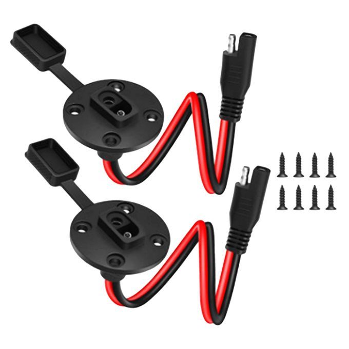 4pcs Solar Weatherproof SAE Socket Sidewall PortSAE Quick Connect