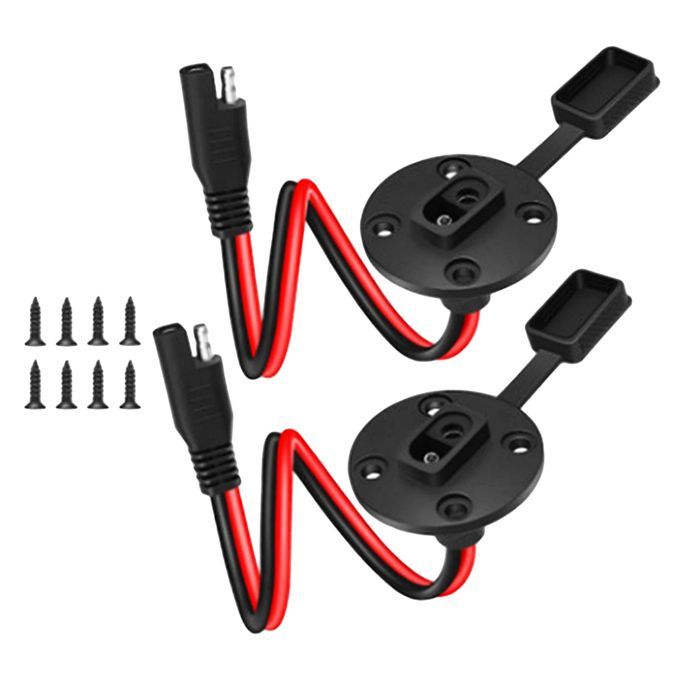 4pcs Solar Weatherproof SAE Socket Sidewall PortSAE Quick Connect