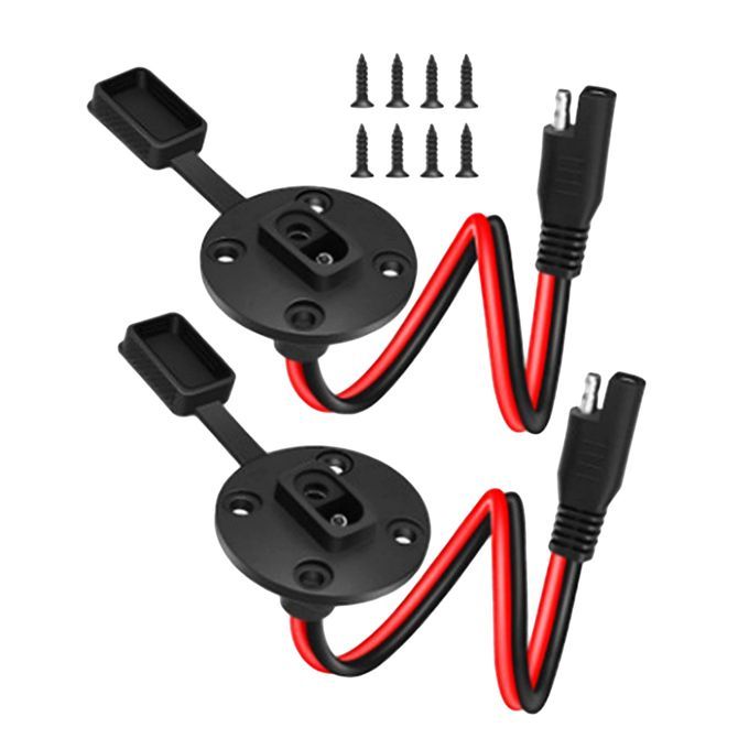 4pcs Solar Weatherproof SAE Socket Sidewall PortSAE Quick Connect
