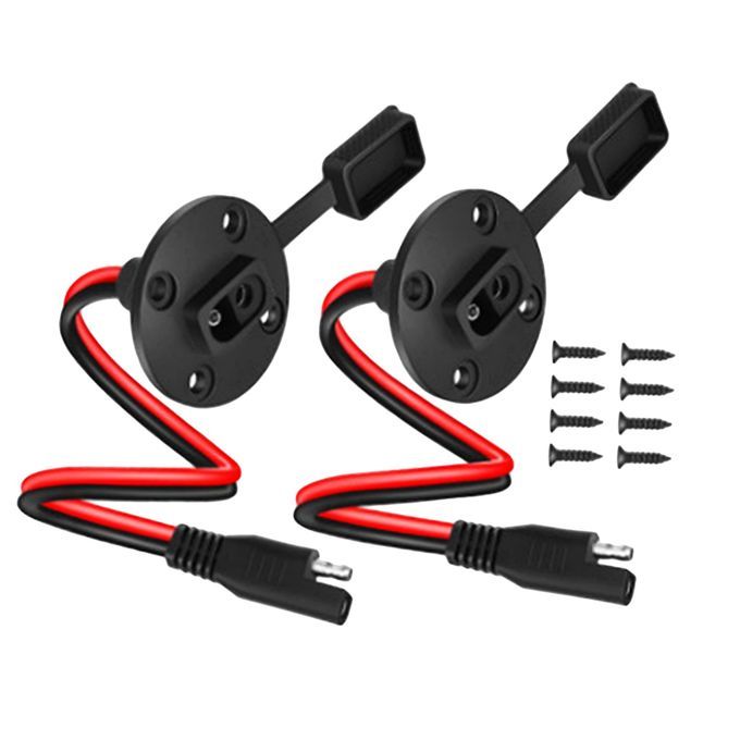 4pcs Solar Weatherproof SAE Socket Sidewall PortSAE Quick Connect