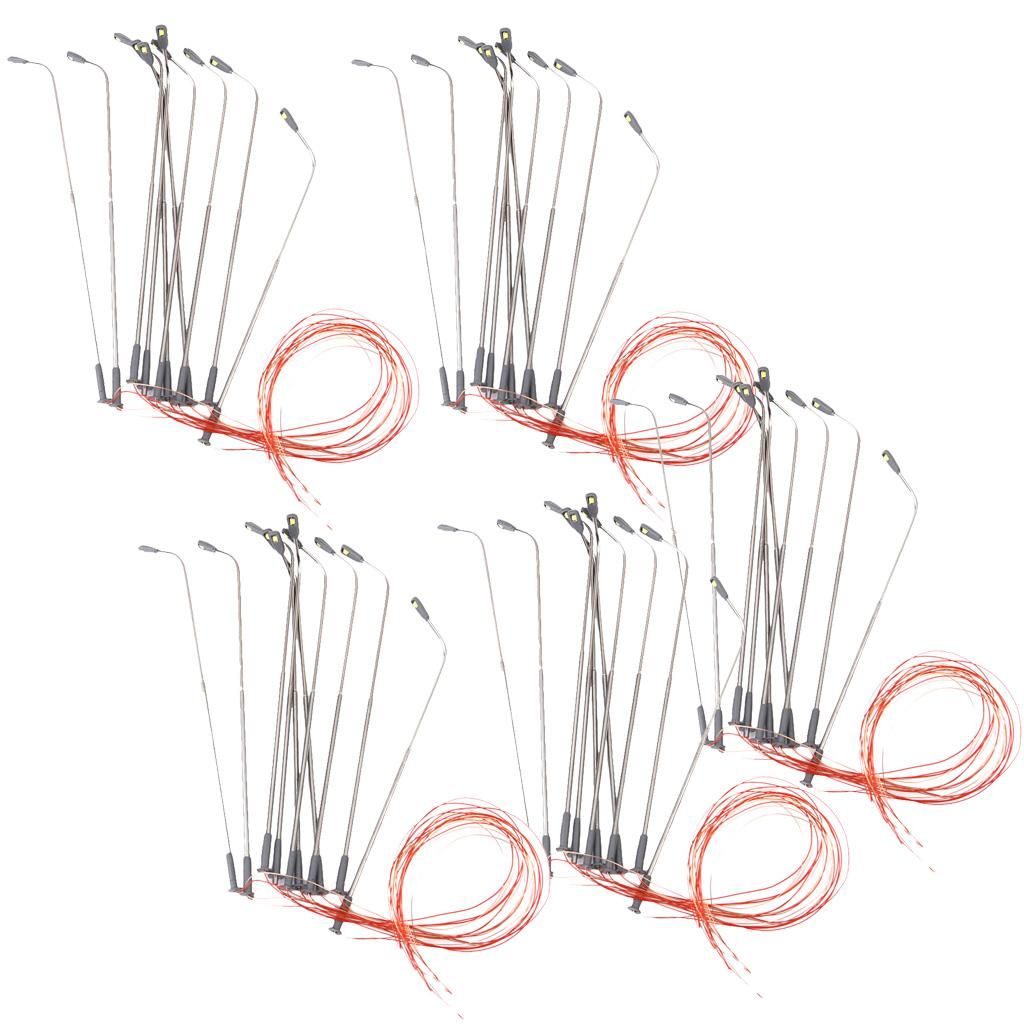 50pcs Model HO Railway Train 3V LED Lamppost Street Lights W Single