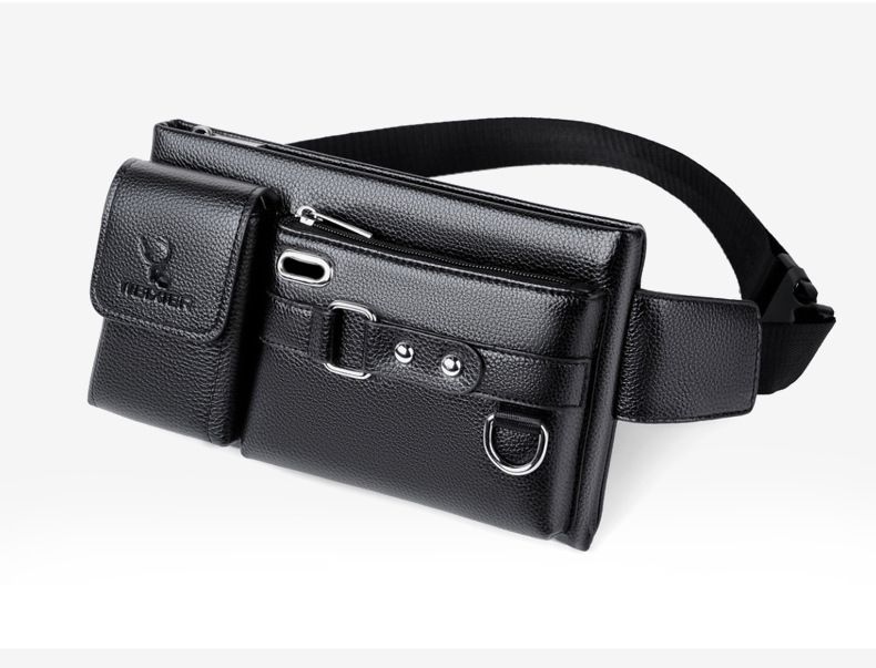 Unisex Multifunctional Leather Crossbag/ Waist Bag For Men
