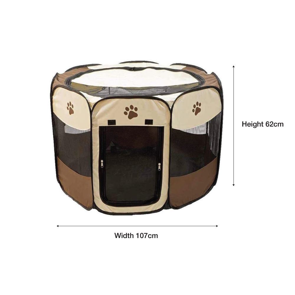 Foldable Pet Playpen For Dogs Pop Up-Indoor And Outdoor Use