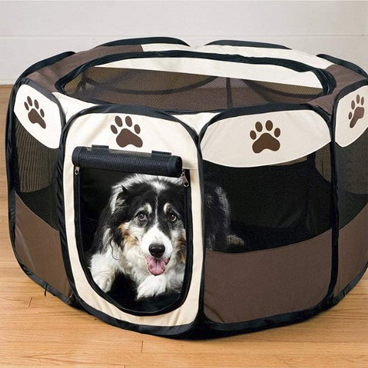 Foldable Pet Playpen For Dogs Pop Up-Indoor And Outdoor Use