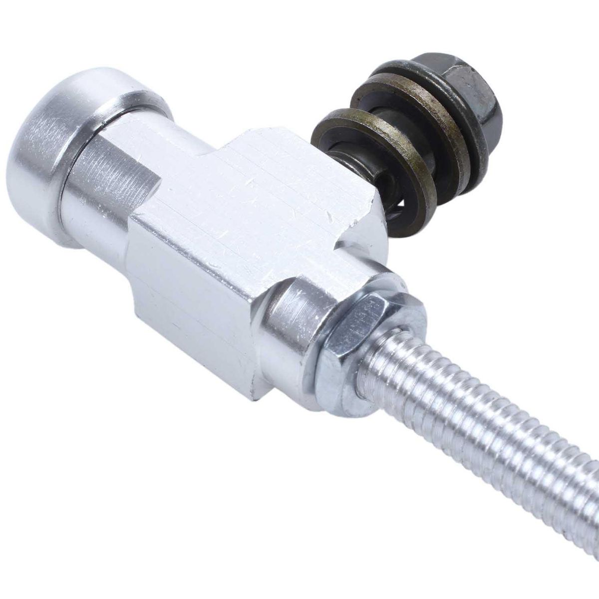 Motorcycle Hydraulic Clutch Master Cylinder Rod Brake Pump M10x1.25mm Aluminum silver