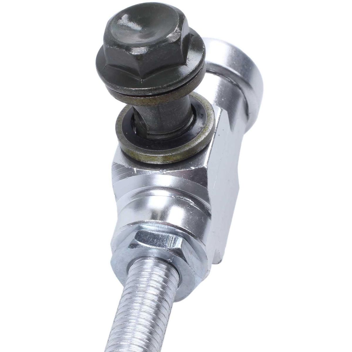 Motorcycle Hydraulic Clutch Master Cylinder Rod Brake Pump M10x1.25mm Aluminum silver