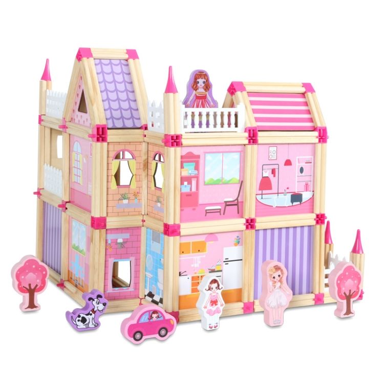 298 PCS Children Building Model Wooden Toy