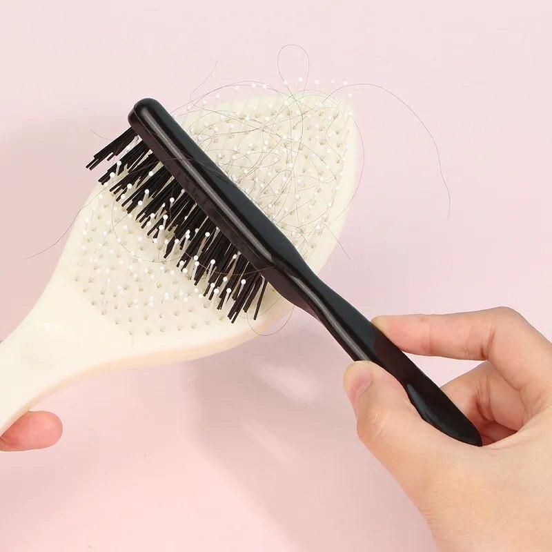 1Pcs Plastic Comb Cleaner Delicate Cleaning Removable Hair Brush Comb Cleaner Tool Handle Embeded Tool