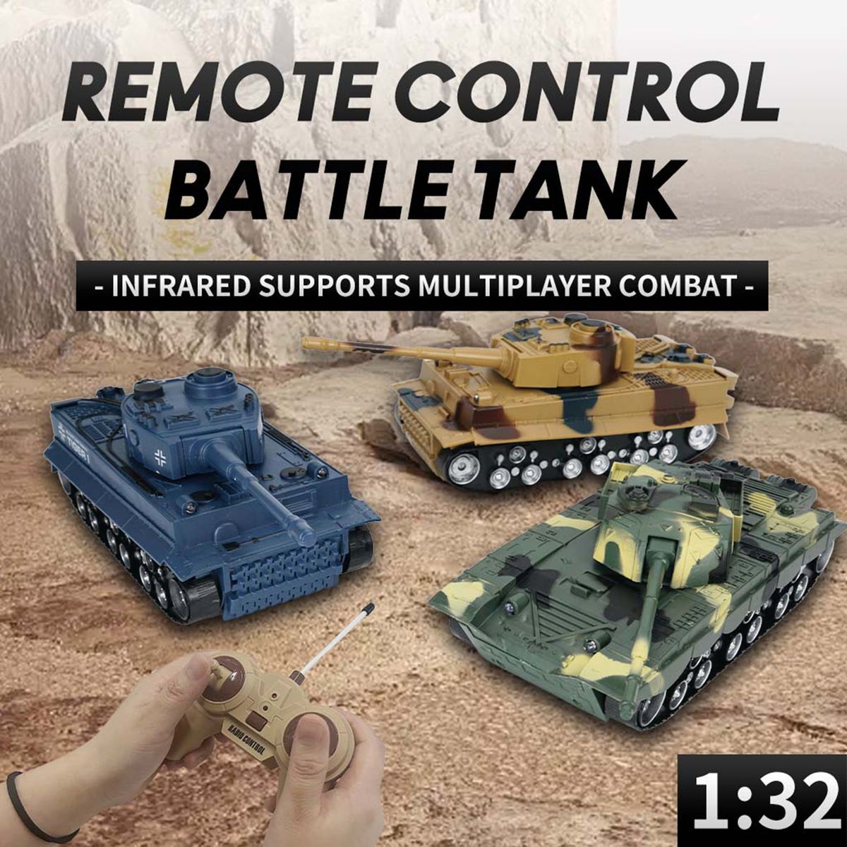 Remote Control Tank 1/32 Tank Toys For Boys Remote Control